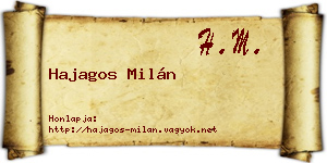 Hajagos Milán névjegykártya